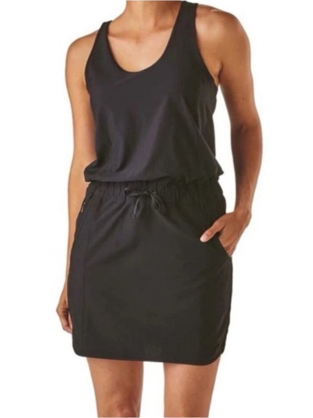 Patagonia Fleetwith Dress Black Tank Stretch Athleisure size M